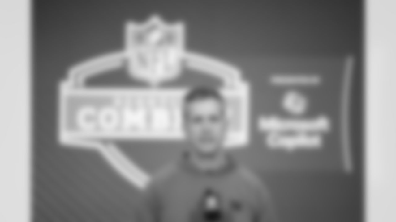 New York Giants head coach John Harbaugh speaks during a press conference at the 2026 NFL Scouting Combine on Tuesday, February 24, 2026 in Indianapolis, Indiana. (Cooper Neill/NFL)