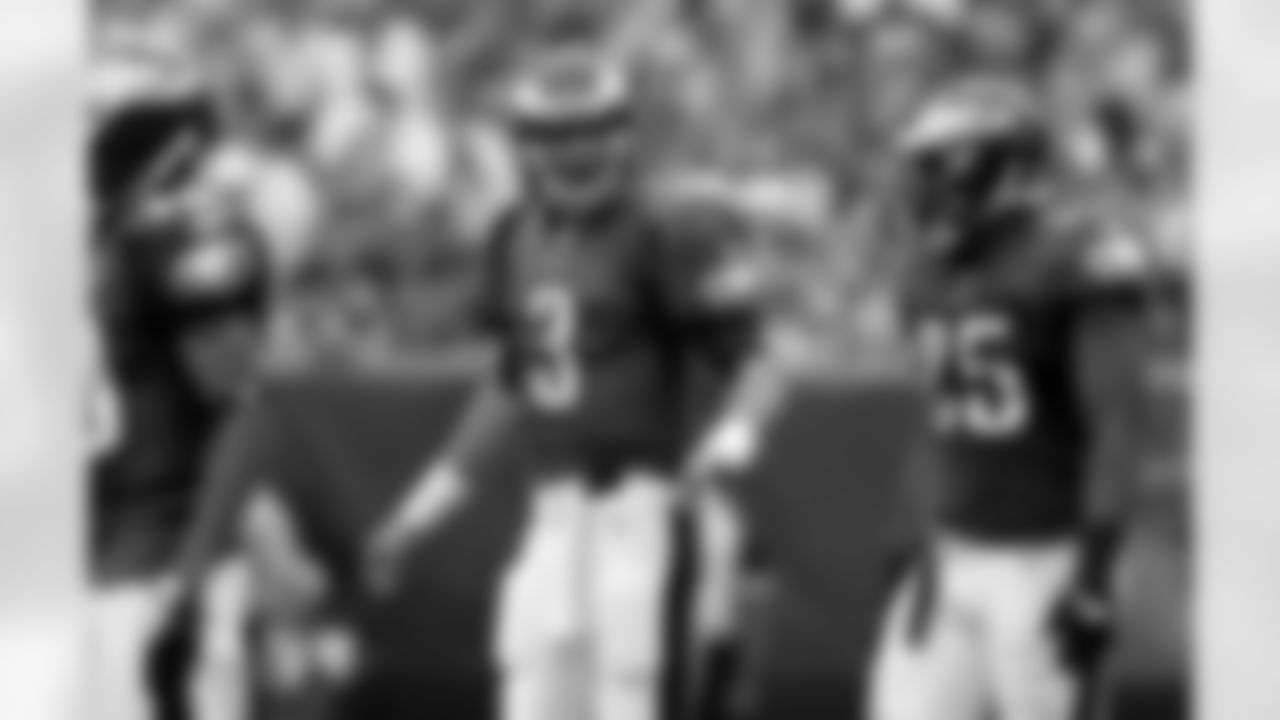 Philadelphia Eagles quarterback Mike Kafka (3) directs the team with running back LeSean McCoy (25) in the second half of an NFL football game with the New York Giants Sunday, Sept. 25, 2011 in Philadelphia. Giants won 29-16. (AP Photo/Alex Brandon)