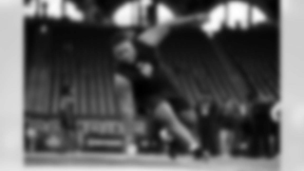 Alabama defensive lineman Tim Keenan III (18) participates in a drill during the 2026 NFL Scouting Combine on Thursday, February 26, 2026 in Indianapolis, Indiana. (Cooper Neill/NFL)