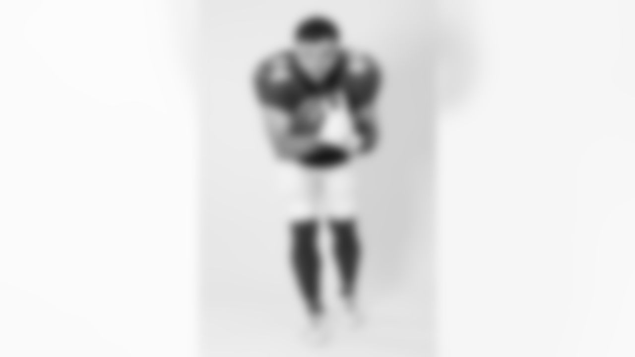 New York Giants running back Cam Skattebo (44) poses for a portrait during the NFLPA Rookie Premiere on Saturday, May 17, 2025 in Thousand Oaks, Calif. (Ben Liebenberg/NFL)