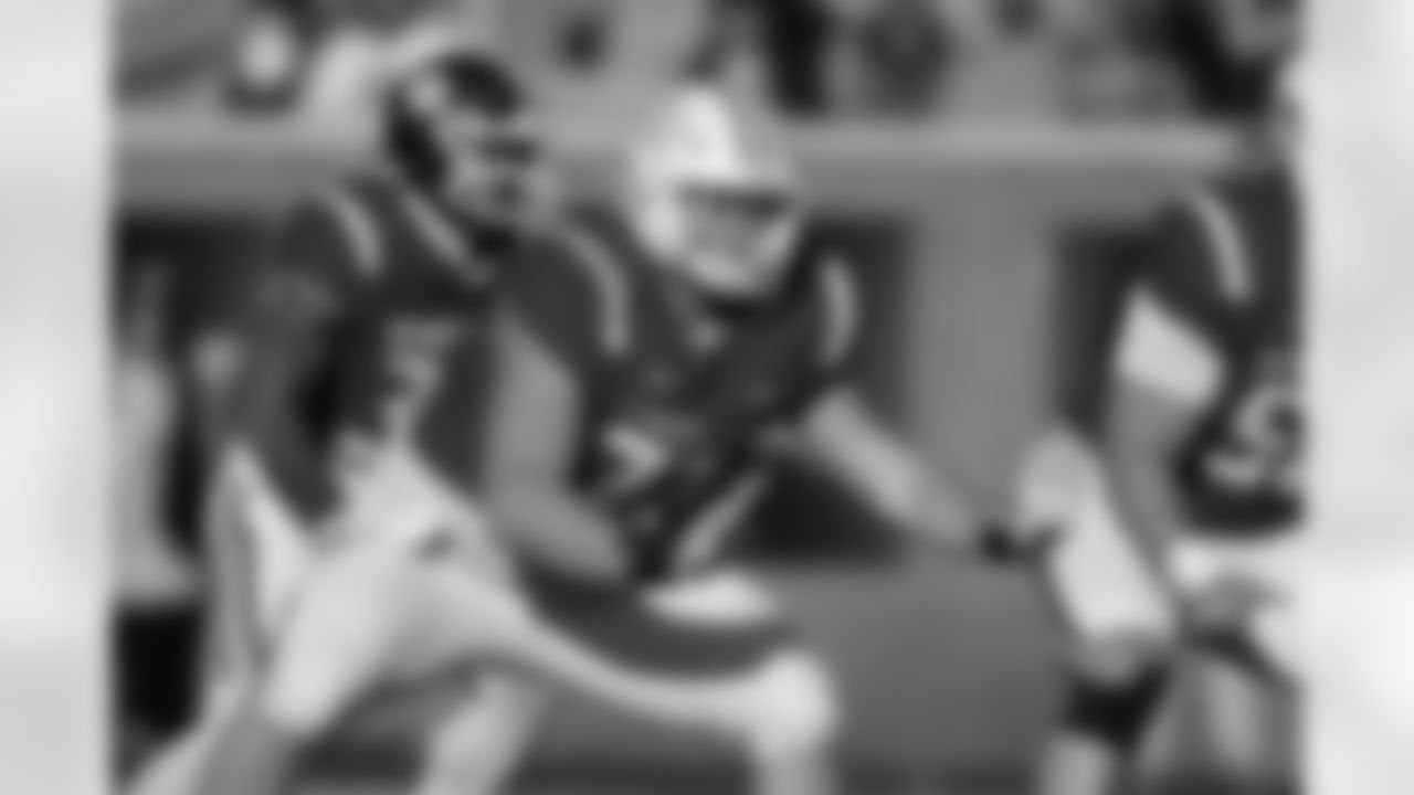 National Team offensive lineman Keylan Rutledge (77), of Georgia Tech, during the second half of the Senior Bowl NCAA college football game Saturday, Jan. 31, 2026, in Mobile, Ala. (AP Photo/Butch Dill)