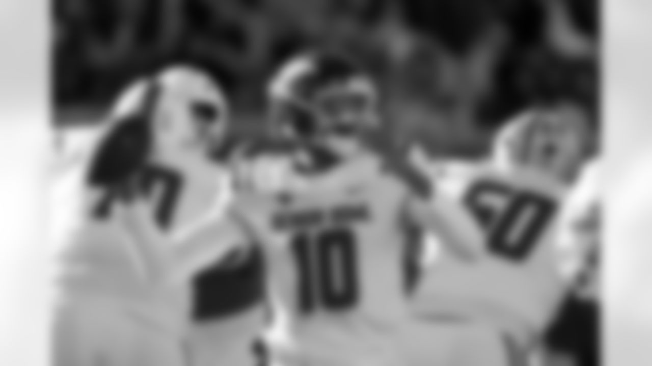 American Team quarterback Taylen Green (10), of Arkansas, throws a pass during the second half of the Senior Bowl NCAA college football game Saturday, Jan. 31, 2026, in Mobile, Ala. (AP Photo/Butch Dill)