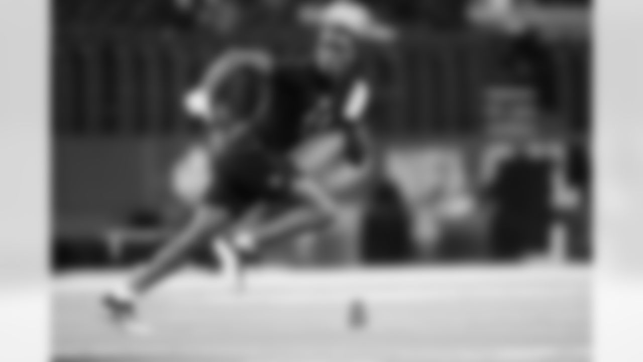 Kansas State defensive back VJ Payne (44) participates in a drill during the 2026 NFL Scouting Combine on Friday, February 27, 2026 in Indianapolis, Indiana. (Cooper Neill/NFL)