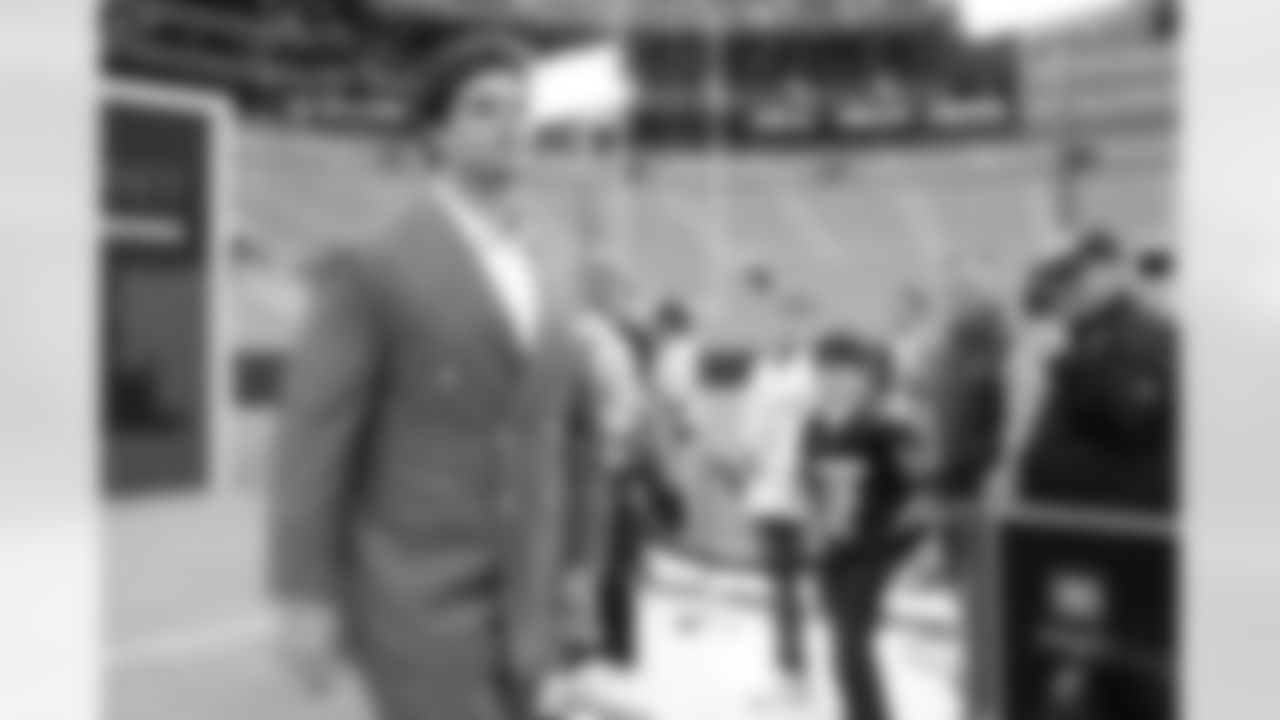 LSU offensive tackle Will Campbell arrives prior to the 2025 NFL Draft on Thursday, April 24, 2025 in Green Bay, Wisconsin. (Logan Bowles/NFL)