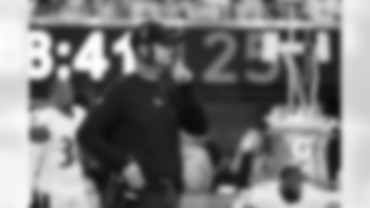 Baltimore Ravens head coach John Harbaugh coaches from the sideline prior to an NFL football game against the Las Vegas Raiders, Monday, Sept. 13, 2021, in Las Vegas. The Raiders won 33-27 in overtime. (Ben Liebenberg via AP)