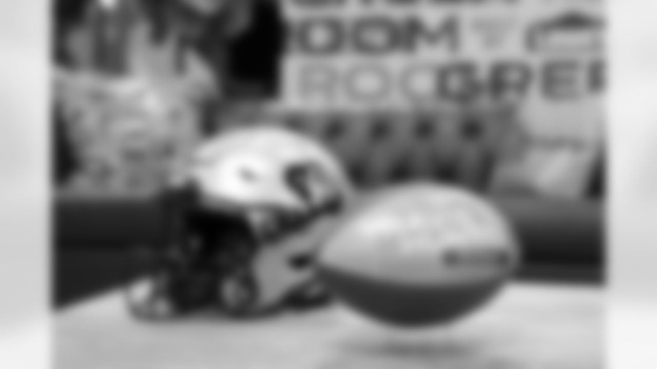 A general view of Colorado cornerback and wide receiver Travis Hunter greenroom area during the 2025 NFL Draft on Thursday, April 24, 2025 in Green Bay, Wisconsin. (Perry Knotts/NFL)