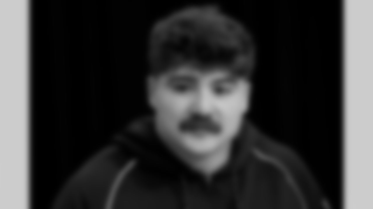 Texas Tech linebacker Jacob Rodriguez (21) speaks during a press conference at the 2026 NFL Scouting Combine on Wednesday, February 25, 2026 in Indianapolis, Indiana. (Lauren Leigh Bacho/NFL)