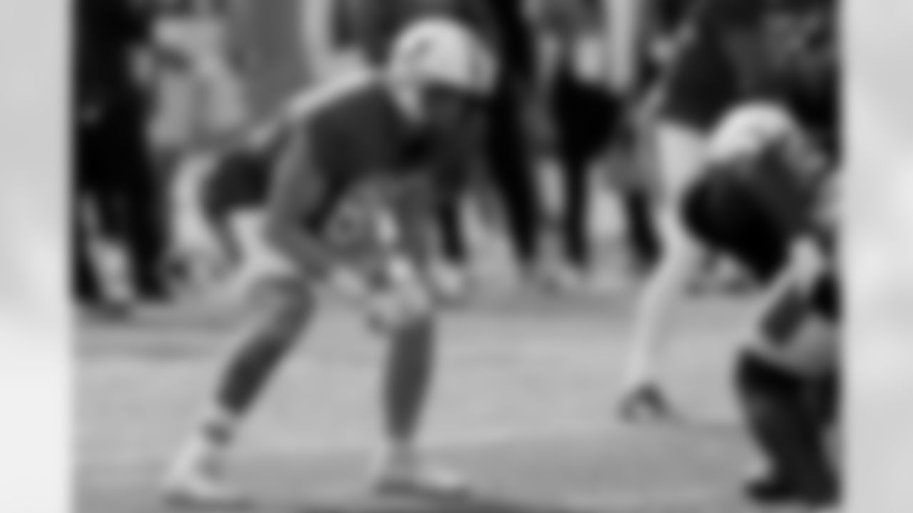 American team tight end Thomas Fidone II of Nebraska (85) runs through drills during practice for the Senior Bowl NCAA college football game, Wednesday, Jan. 29, 2025, in Mobile, Ala. (AP Photo/Butch Dill)