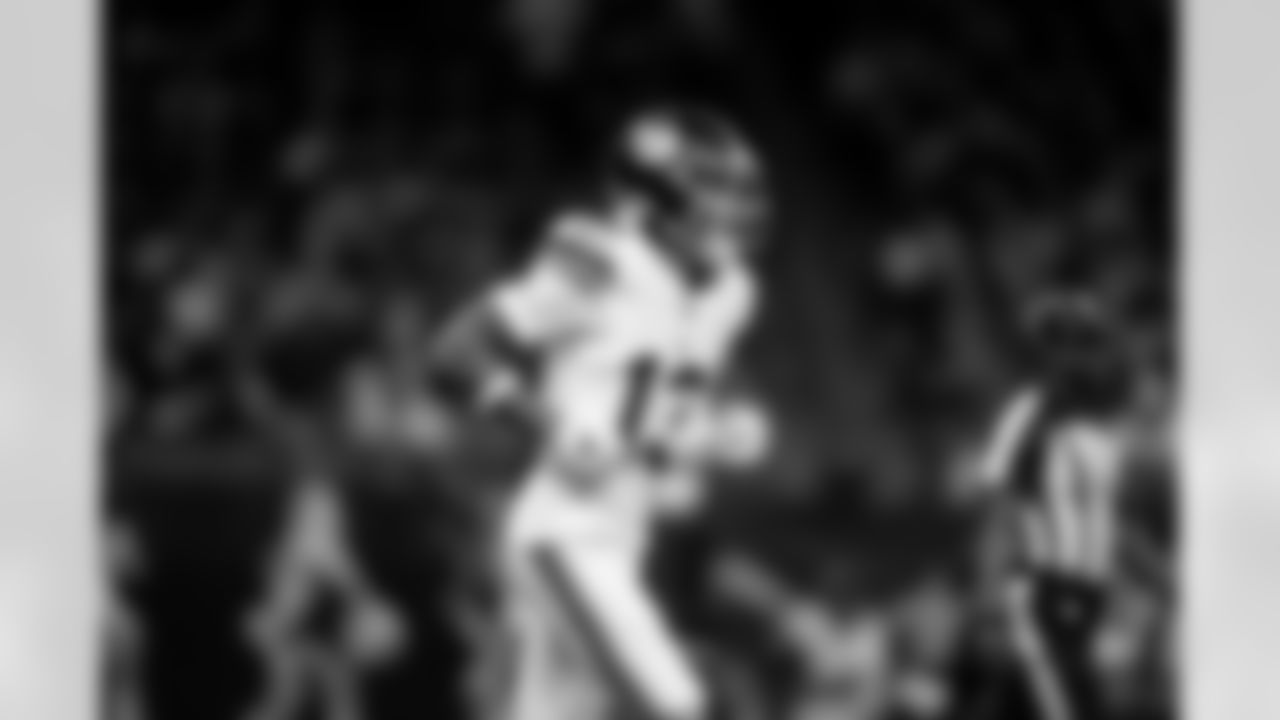 WR Jalin Hyatt (13) runs during an NFL football game against the New Orleans Saints on Sunday, October 5, 2025 at Caesars Superdome in New Orleans. (BRENNAN ASPLEN/NEW YORK GIANTS)