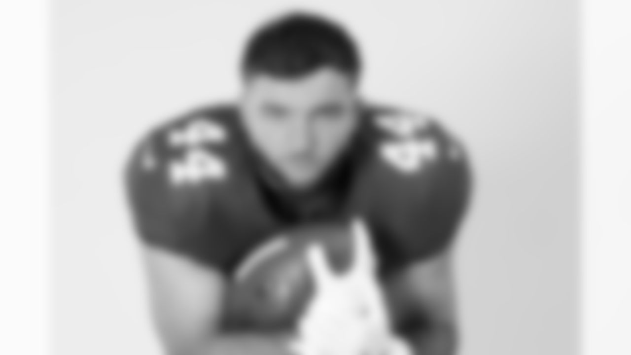 New York Giants running back Cam Skattebo (44) poses for a portrait during the NFLPA Rookie Premiere on Saturday, May 17, 2025 in Thousand Oaks, Calif. (Ben Liebenberg/NFL)