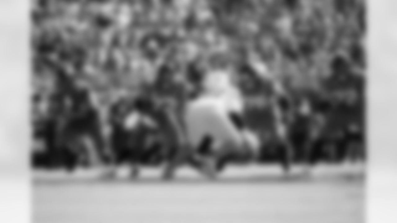 Jacksonville Jaguars vs Los Angeles Chargers
OL Patrick Mekari (65), OL Robert Hainsey (73), OL Ezra Cleveland (76), and OL Walker Little (72)