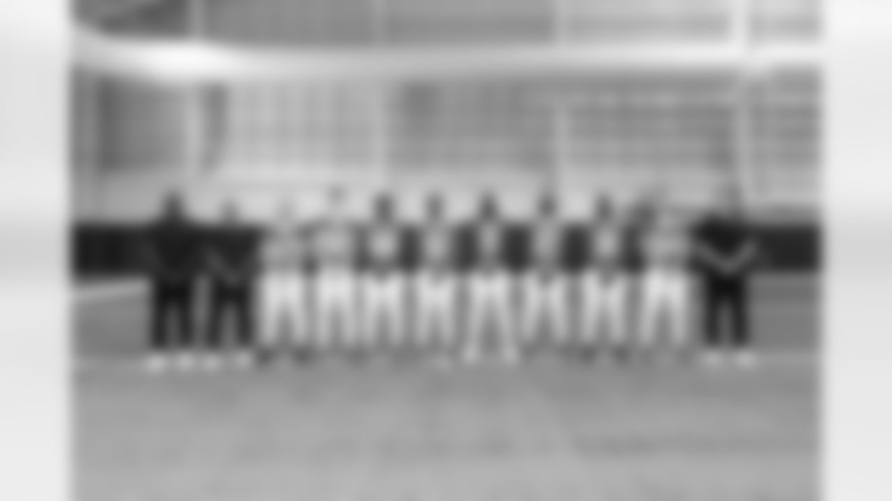 This is a 2025 photo of the Jacksonville Jaguars NFL football team. This image reflects the Jacksonville Jaguars active roster as of Monday, October 27, 2025 when this image was taken.

(Left to Right): Tem Lukabu, Ari Confesor, Brian Thomas Jr., Branson Combs, Yasir Abdullah, Ventrell Miller, Devin Lloyd, Foyesade Oluokun, Jalen McLeod, Jack Kiser, Kevin Wilkins