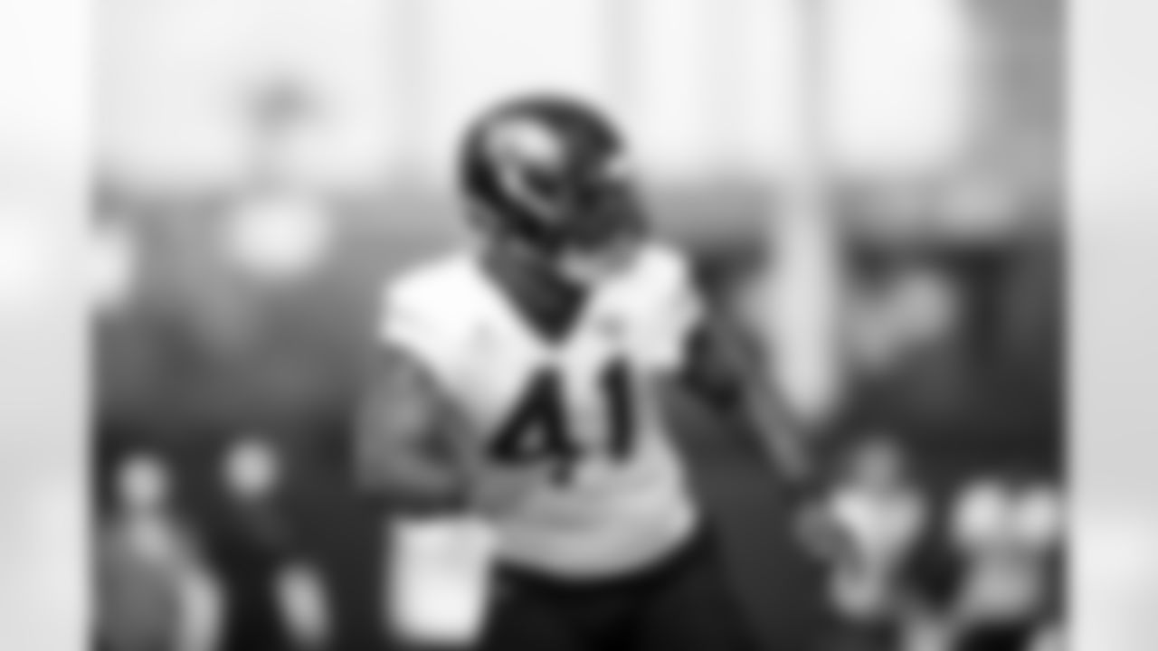Jacksonville, Fla. — Jaguars defensive end Josh Hines-Allen (41) during training camp at the Miller Electric Center on August 3, 2025.