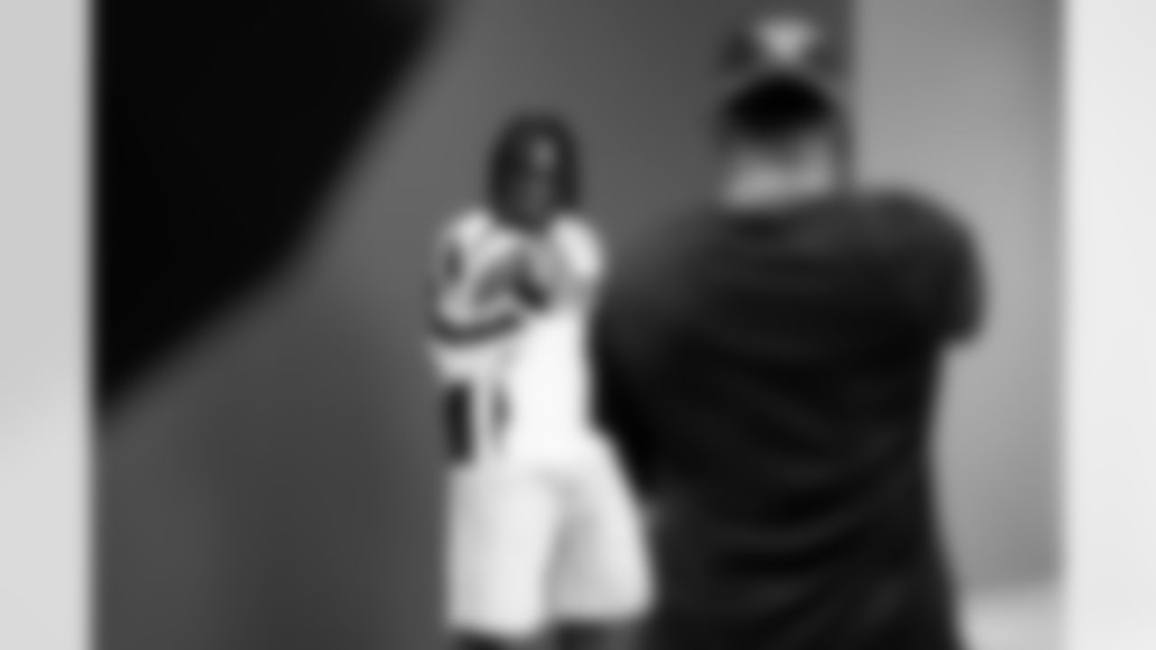 Jacksonville, Fla. — A behind-the-scenes image of running back LeQuint Allen Jr. during the Jaguars 2025 Draft Class JAX Photoshoot at the Miller Electric Center on June 17, 2025.