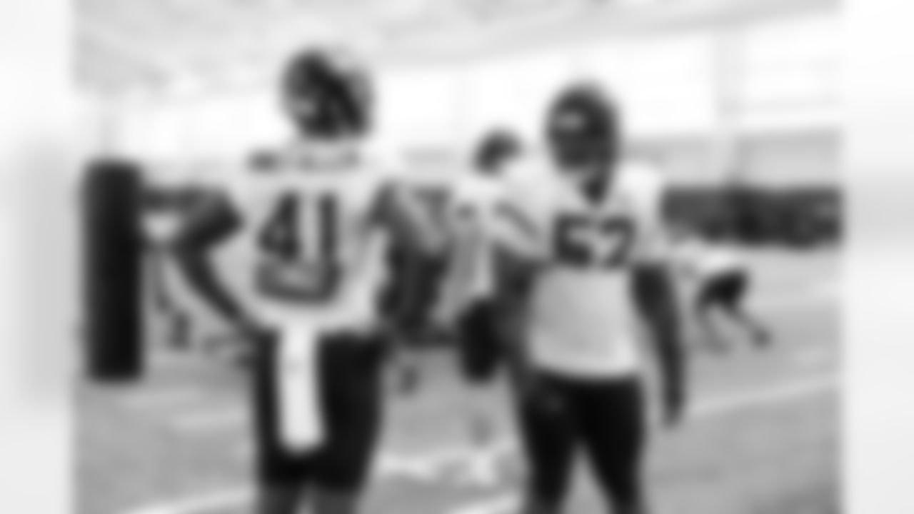 Jacksonville, Fla. — Jaguars defensive end Josh Hines-Allen (41) and defensive tackle DaVon Hamilton (52) during training camp at the Miller Electric Center on July 29, 2025.