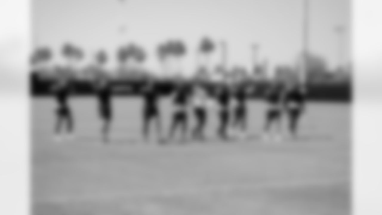 Jacksonville, Fla. — Jaguars defensive backs during voluntary offseason workouts at the Miller Electric Center on April 25, 2024.