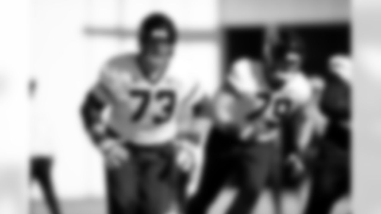 Jacksonville, Fla. — Jaguars offensive lineman Blake Hance (73) during practice at the Miller Electric Center on December 4, 2024.