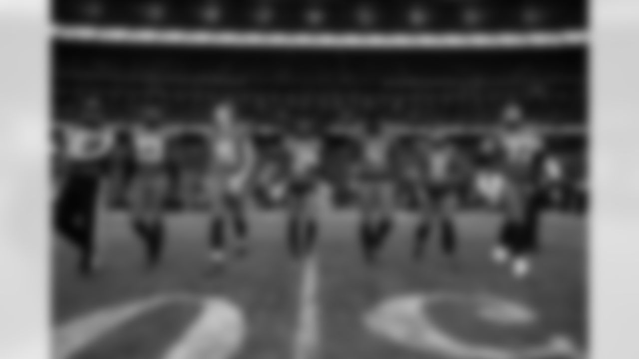 Jacksonville Jaguars vs. Los Angeles Rams

LB Foyesade Oluokun (23), QB Trevor Lawrence (16), CB Jourdan Lewis (2), DE Josh Hines-Allen (41), WR Parker Washington (11) and OL Robert Hainsey (73)