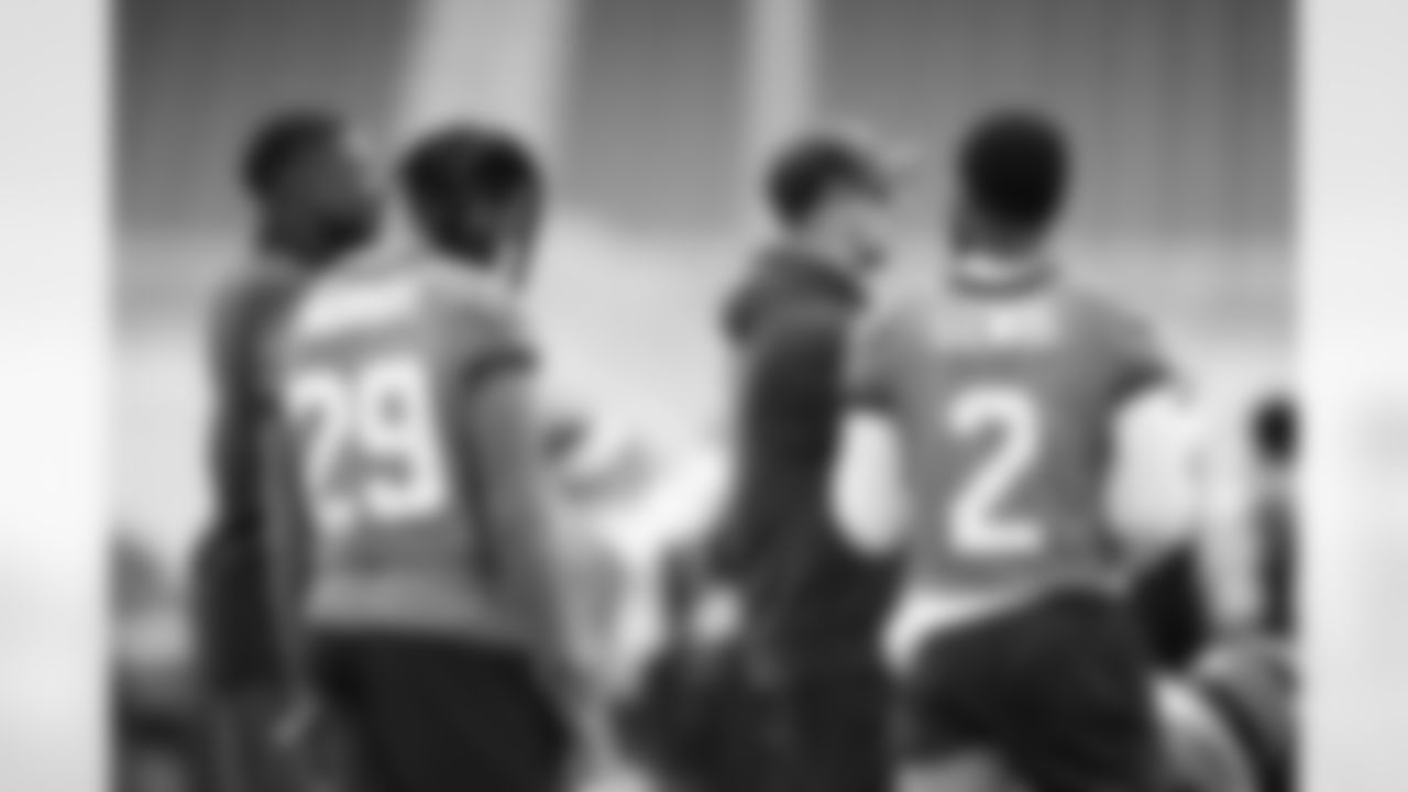 Jacksonville, Fla. — Jaguars safety Eric Murray (29) and cornerback Jourdan Lewis (2) during practice at the Miller Electric Center on November 26, 2025.