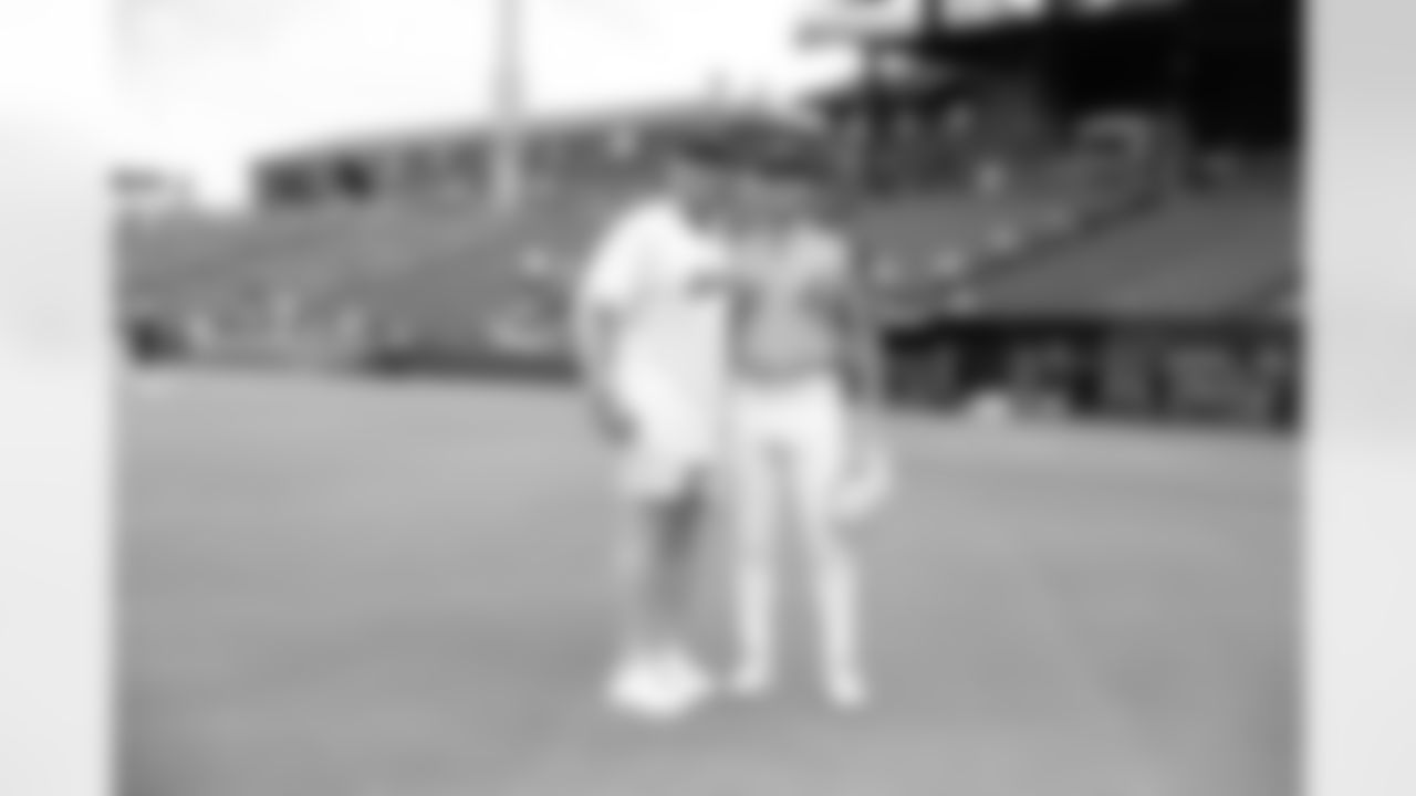 Jacksonville, Fla. — Jaguars head coach Liam Coen delivers the first pitch before a Jacksonville Jumbo Shrimp baseball game at Vystar Ballpark on June 4, 2025.