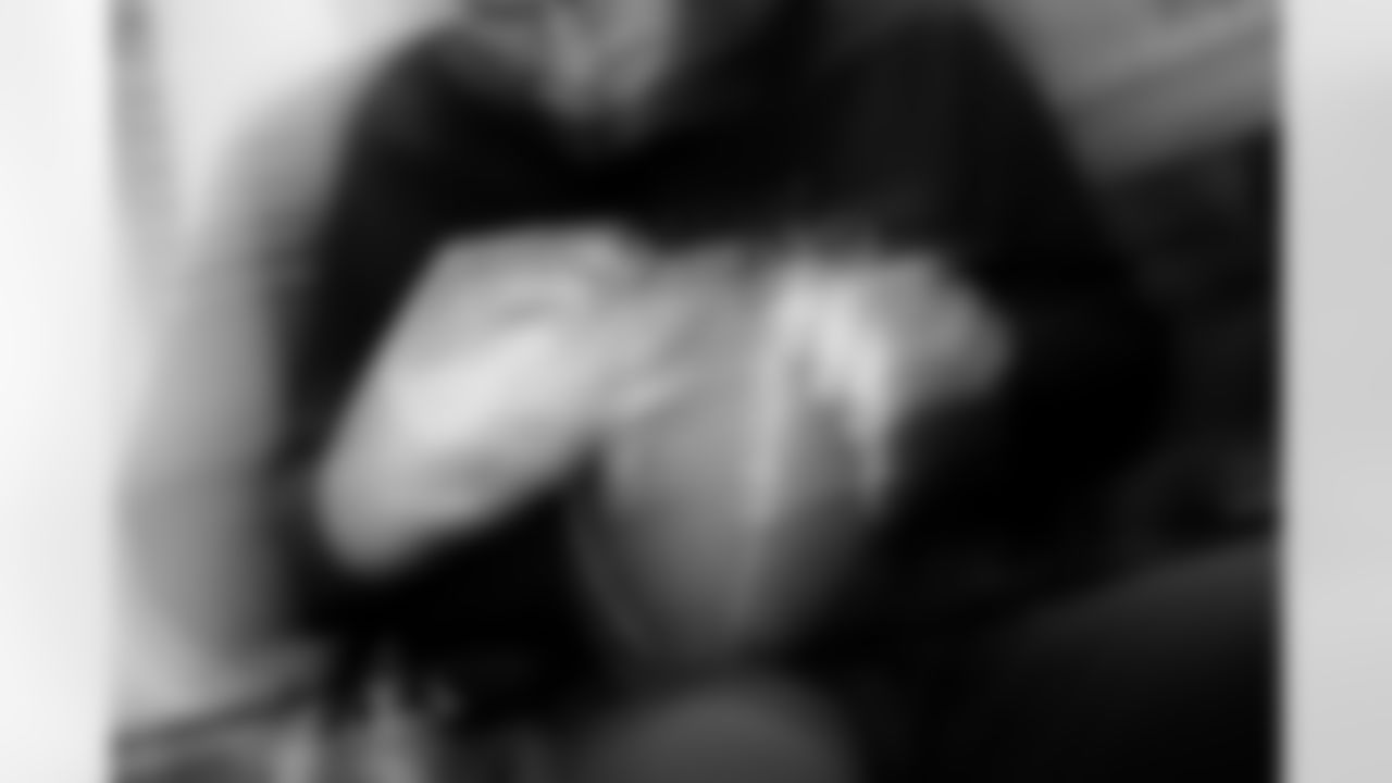 Jacksonville, Fla. — Jaguars football equipment staff prepare America 250 commemorative footballs at the Miller Electric Center on December 29, 2025.