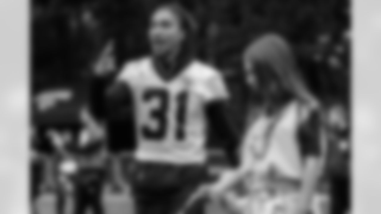 Watford, U.K. — Jaguars cornerback Keni-H Lovely (31) during JagTag at The Grove on October 17, 2025.