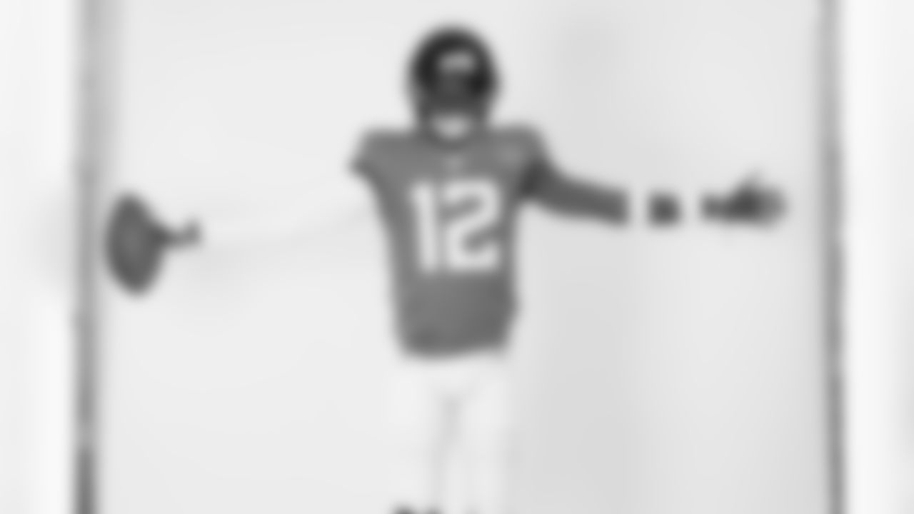 Jacksonville Jaguars defensive back and wide receiver Travis Hunter (12) poses for a portrait during the NFLPA Rookie Premiere on Saturday, May 17, 2025 in Thousand Oaks, Calif. (Ben Liebenberg/NFL)