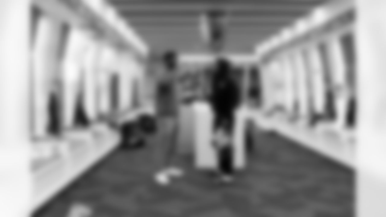 Jacksonville, Fla. — Jaguars defensive end Josh Hines-Allen and cornerback Jarrian Jones during locker clean out at the Miller Electric Center on January 12, 2026.