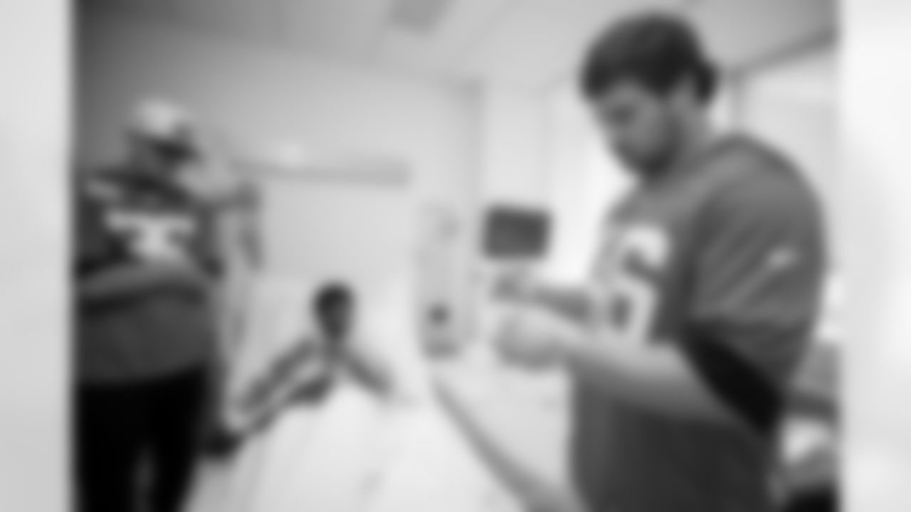 Jacksonville, Fla. – An image from a Wolfson Children's Hospital visit with Jaguars long snapper Ross Matiscik on October 1, 2024.