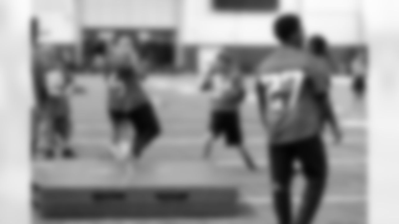 Jacksonville, Fla. — 2025 Special Olympics Fantasy Camp with the Jaguars rookie class at the Miller Electric Center on June 19, 2025.
DB Caleb Ransaw (27)