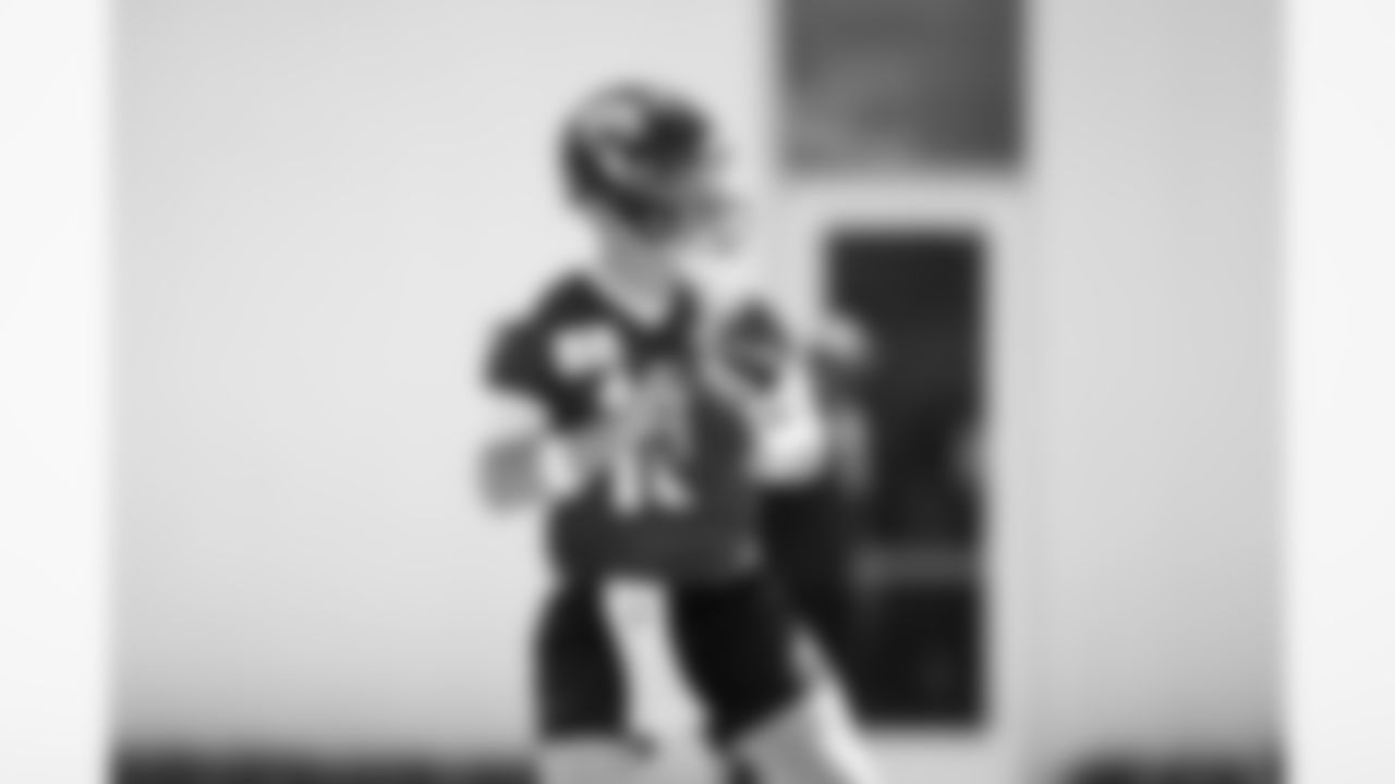 Jacksonville, Fla. — Jaguars quarterback John Wolford (18) during OTAs at the Miller Electric Center on May 22, 2025.