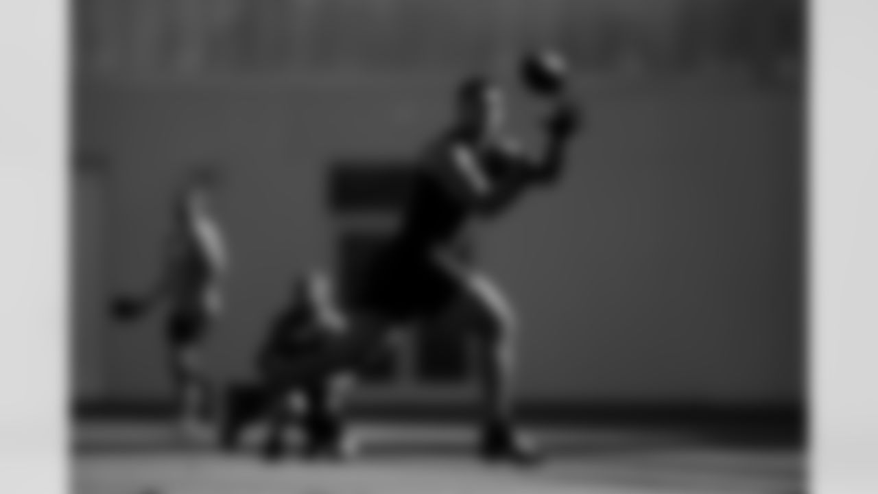Jacksonville, Fla. — Jaguars tight end Brenton Strange during voluntary offseason workouts at the Miller Electric Center on April 24, 2024.