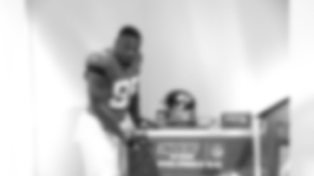 Jacksonville, Fla. — A behind-the-scenes image of defensive lineman B.J. Green II (95) during media day at EverBank Stadium on Monday, June 8, 2025.