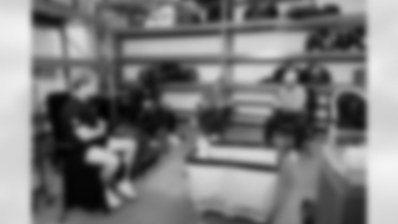 Jacksonville, Fla. — Jaguars football equipment staff prepare America 250 commemorative footballs at the Miller Electric Center on December 29, 2025.