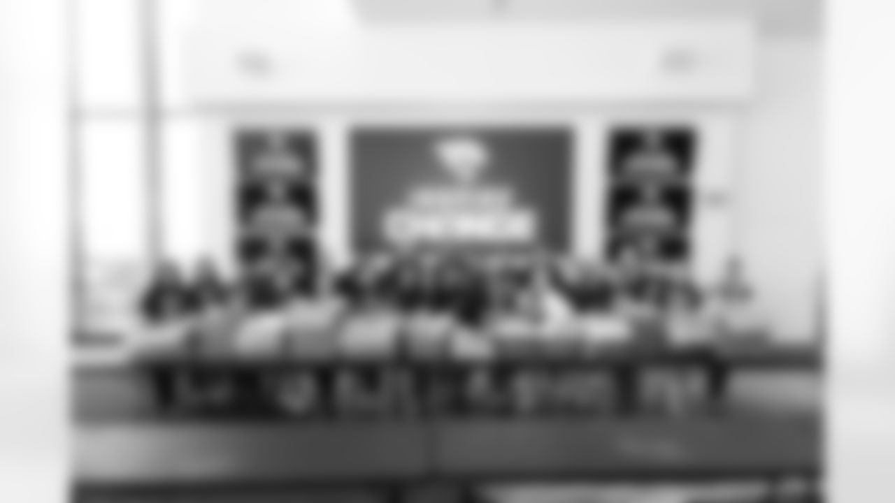 Jacksonville, Fla. — Jaguars staff members volunteer with Changing Homelessness by packing care kits at EverBank Stadium on April 2, 2025.