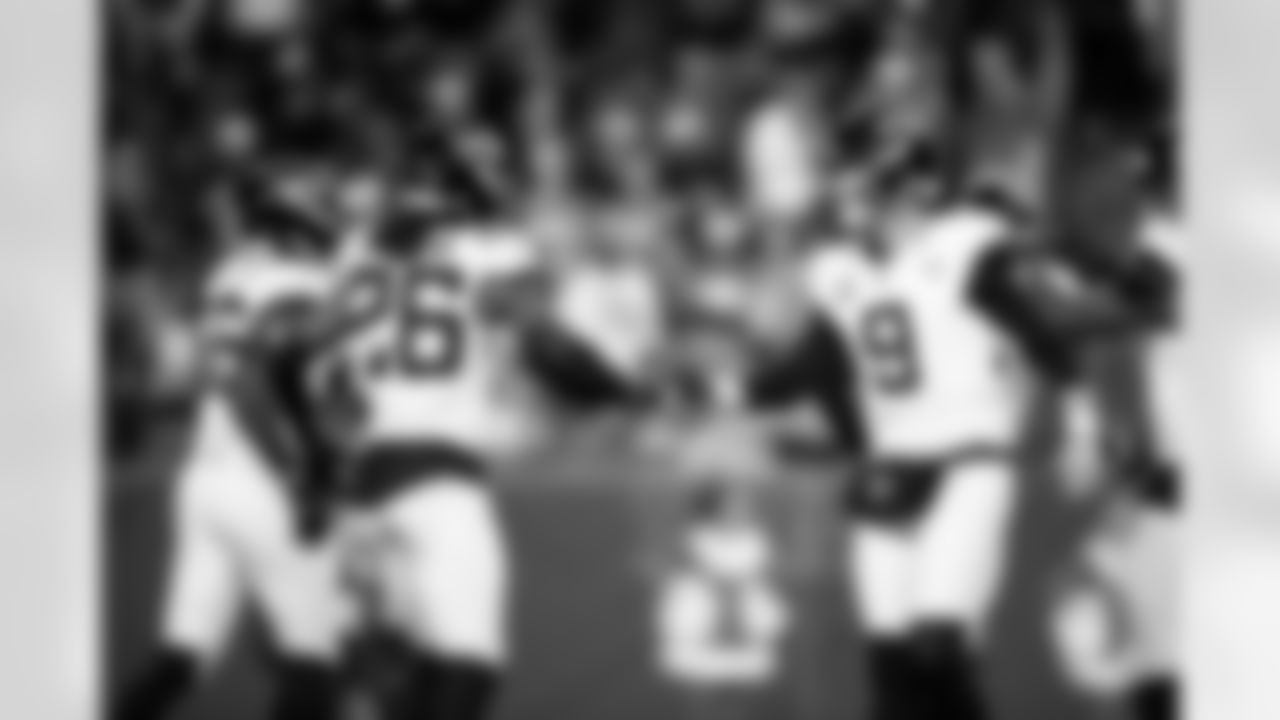 Jacksonville Jaguars vs Denver Broncos

S Antonio Johnson (26) and P Logan Cooke (9)