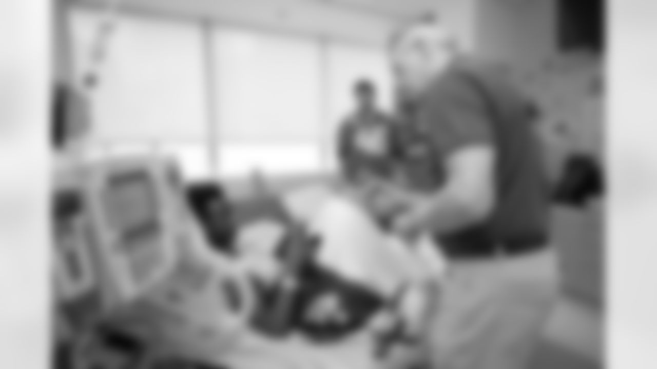 Jacksonville, Fla. – An image from a Wolfson Children's Hospital visit with Jaguars Legend Tom Coughlin on October 1, 2024.