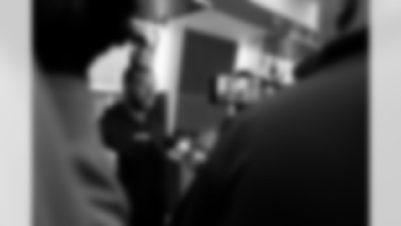 Jacksonville, Fla. — Jaguars linebacker Foyesade Oluokun  speaks to the media during locker clean out at the Miller Electric Center on January 12, 2026.