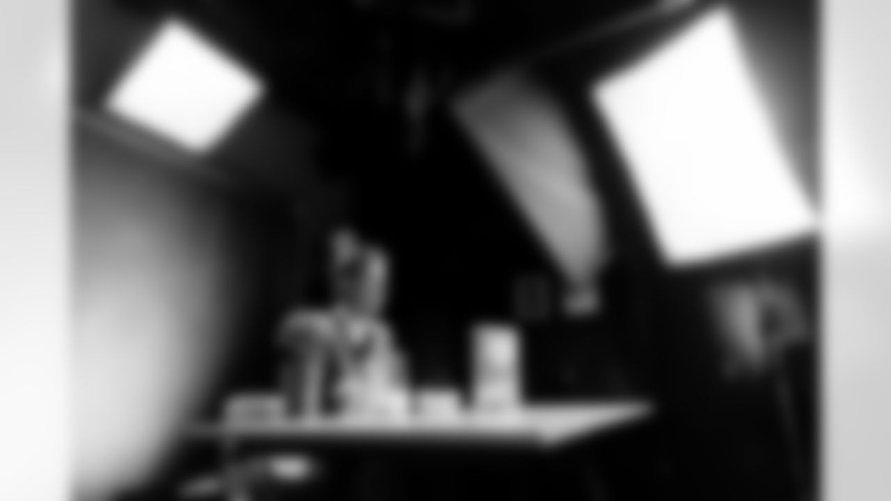 Jacksonville, Fla. — A behind-the-scenes image of the "Prowler" throwback video shoot at the Miller Electric Center on July 31, 2025.