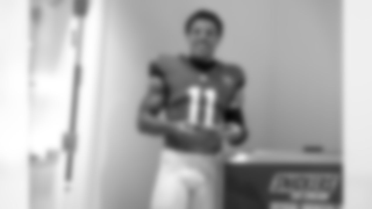 Jacksonville, Fla. — A behind-the-scenes image of wide receiver Parker Washington (11) during media day at EverBank Stadium on Monday, June 8, 2025.