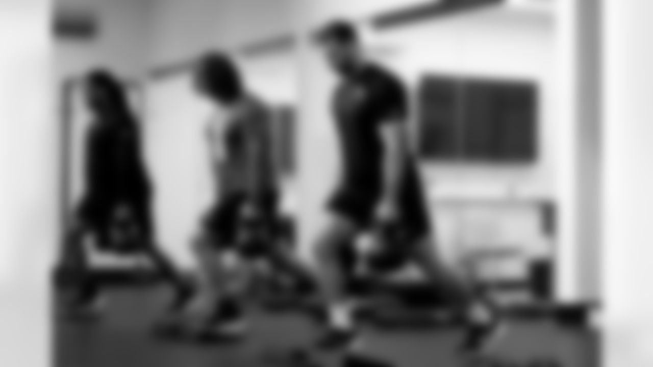 Jacksonville, Fla. — Jaguars linebacker Jack Kiser during his first team lift of rookie minicamp at the Miller Electric Center on May 9, 2025.