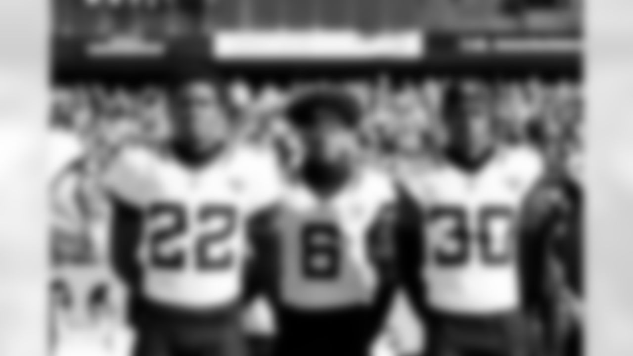 Jacksonville Jaguars vs Tennessee Titans

CB Jarrian Jones (22), CB Greg Newsome II (6), and CB Montaric Brown (30)