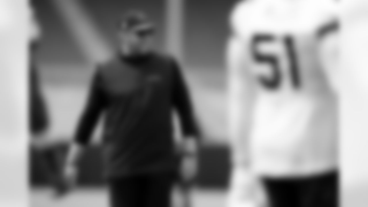 Jacksonville, Fla. — Jaguars head coach Liam Coen during voluntary veteran minicamp at the Miller Electric Center on April 21, 2025.