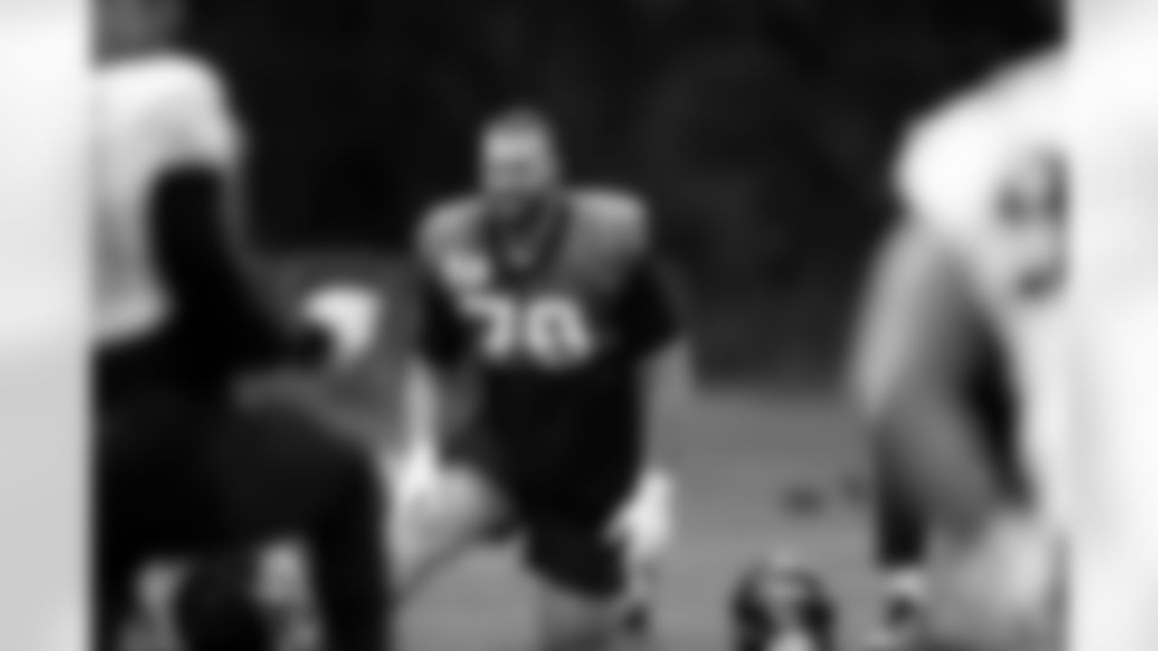 Watford, U.K. — Jaguars offensive lineman Kilian Zierer (78) during practice at The Grove on October 16, 2025.
