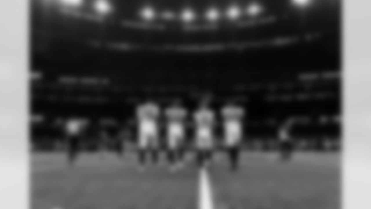 Jacksonville Jaguars vs New Orleans Saints
DE Dawuane Smoot (58), WR Parker Washington (11), LB Yasir Abdullah (56), and OL Ezra Cleveland (76)