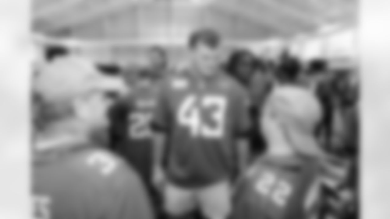 Jacksonville, Fla. — 2025 Special Olympics Fantasy Camp with the Jaguars rookie class at the Miller Electric Center on June 19, 2025.
TE John Copenhaver (43)