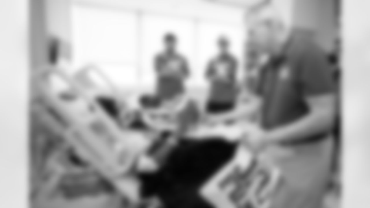 Jacksonville, Fla. – An image from a Wolfson Children's Hospital visit with Jaguars Legend Tom Coughlin on October 1, 2024.