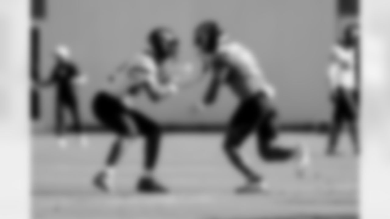 Jacksonville, Fla. — Jaguars cornerback Jarrian Jones (22) and wide receiver Tim Jones (13) during practice at the Miller Electric Center on January 1, 2026.