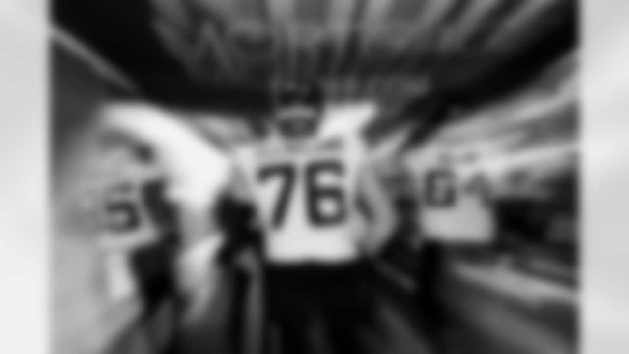 Jacksonville Jaguars vs Indianapolis Colts

OL Ezra Cleveland (76) and OL Wyatt Milum (64)