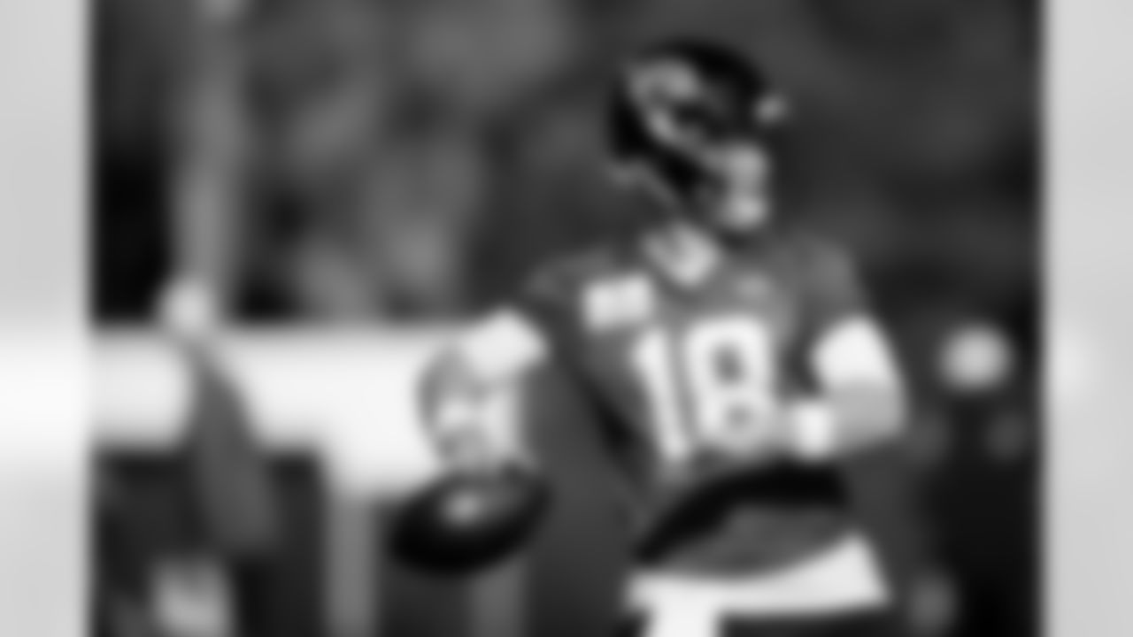 Jacksonville, Fla. — Jaguars quarterback John Wolford (18) during training camp at the Miller Electric Center on August 19, 2025.